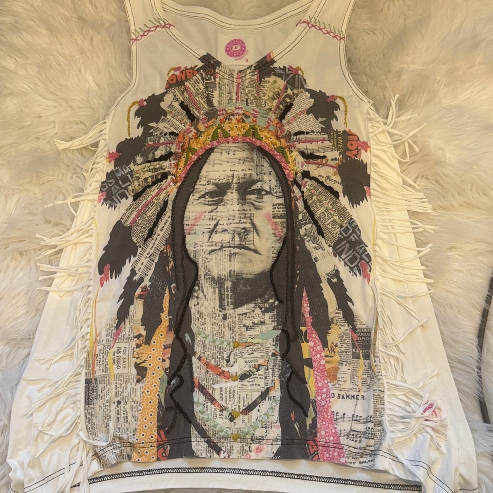 Double D Ranch White and Black Graphic Tank Top , Rare